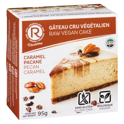 Rawesome Organic Raw Vegan Cake - Pecan Caramel - Gluten Free 95g