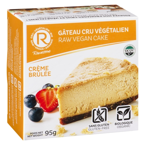 Rawesome Organic Raw Vegan Cake - Creme Brulee - Gluten Free 95g
