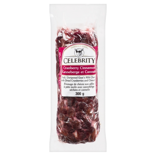 Celebrity - Soft Goat's Milk Cheese - Cranberry Cinnamon 300g, 1 Each