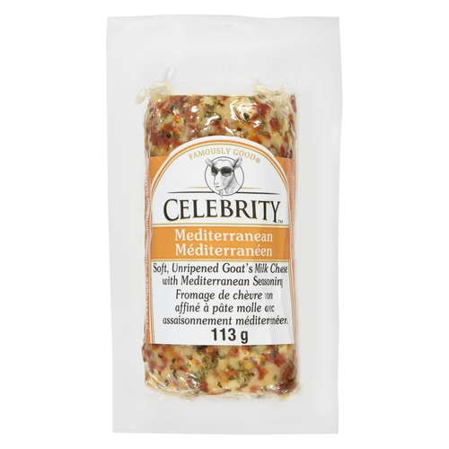 Celebrity - Soft Goat's Milk Cheese - Mediterranean 113g, 1 Each