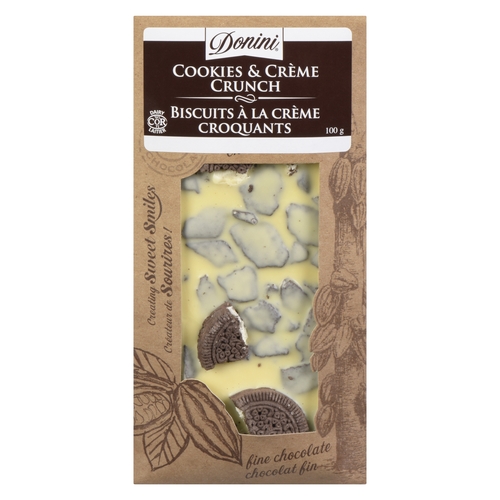 Donini - White Chocolate Cookies & Creme Crunch 100g, 1 Each