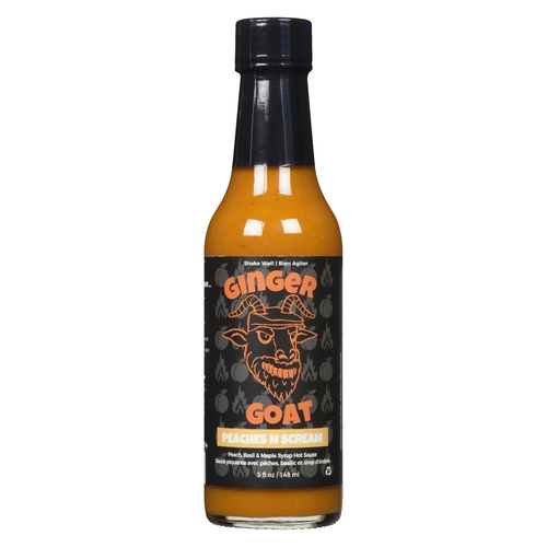 Ginger Goat P- each, Basil & Maple Syrup Hot Sauce - Peaches N Scream 148ml