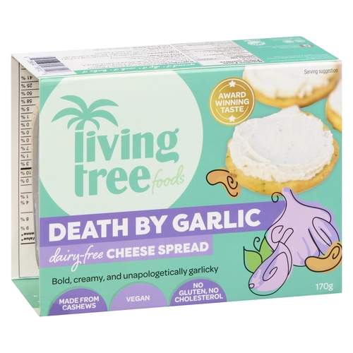 Living Tree Foods - Dairy-Free Cheese Spread - Death By Garlic 170g, 1 Each