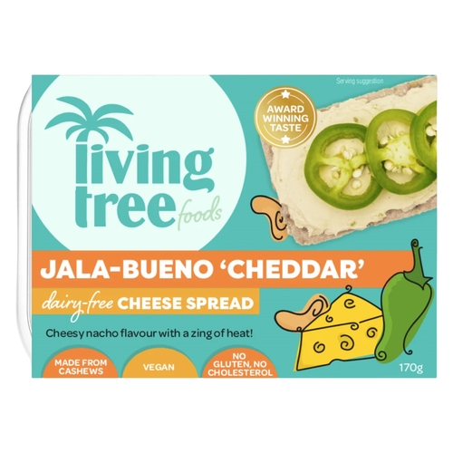 Living Tree Foods - Dairy-Free Cheese Spread - Jala-Bueno 'Cheddar' 170g, 1 Each