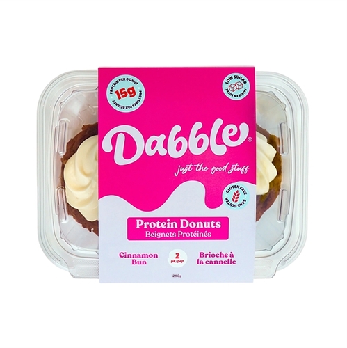 Dabble Protein Donuts - Cinnamon Bun 2 Pack 280g, 1 Each