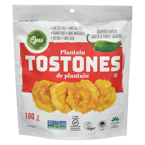 Ojas Vegan - Plantain Tostones - Jalapeño 100g