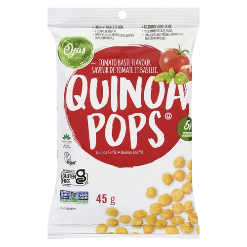 Ojas Vegan - Quinoa Pops - Tomato Basil 45g, 1 Each