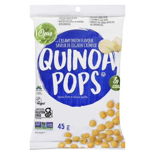 Ojas Vegan - Quinoa Pops - Creamy Onion 45g, 1 Each