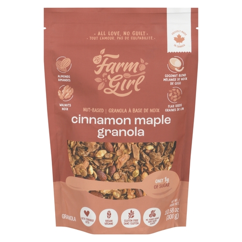 Farm Girl Granola - Cinnamon Maple 300g, 1 Each