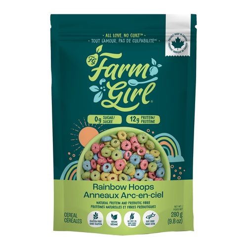 Farm Girl Cereal - Rainbow Hoops 280g, 1 Each