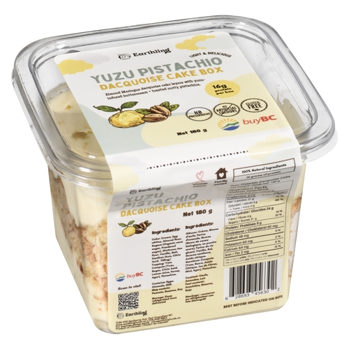 Earthling Foods - Dacquoise Cake Box - Yuzu Pistachio 180g, 1 Each