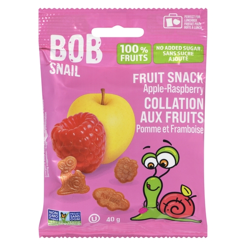 Bob Snail Fruit Snack - Apple-Raspberry 40g, 1 Each
