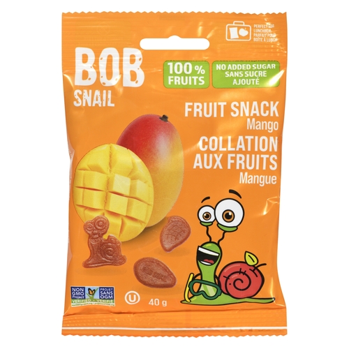 Bob Snail Fruit Snack - Mango 40g, 1 Each