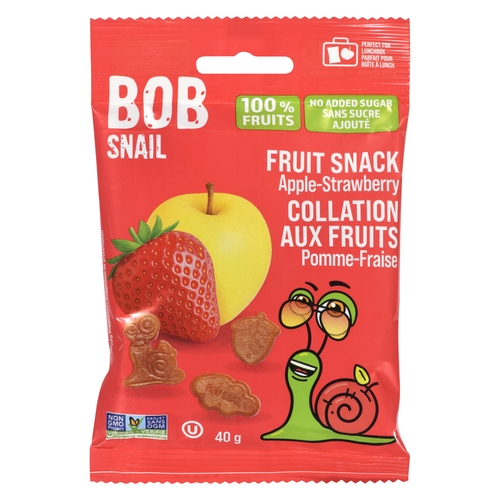 Bob Snail Fruit Snack - Apple-Strawberry 40g, 1 Each