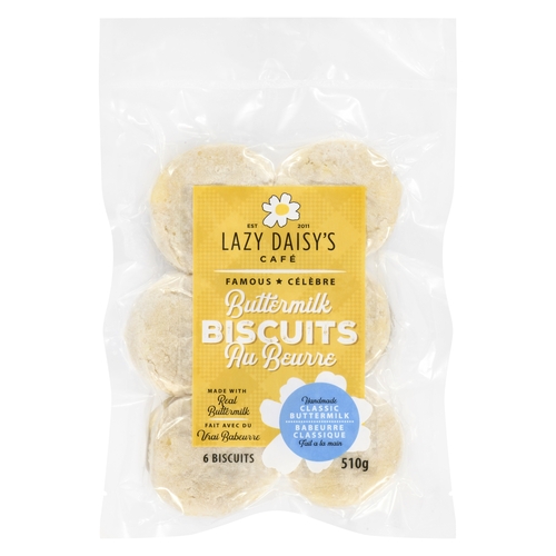 Lazy Daisy's Café Buttermilk Biscuits - Classic Buttermilk 6's 510g, 1 Each