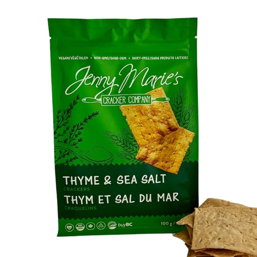 Jenny Marie's Cracker Company - Thyme & Sea Salt Crackers 100g