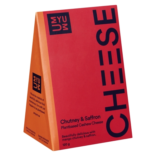 UMYUM Plant-based Cashew Cheese - Chutney & Saffron 120g, 1 Each