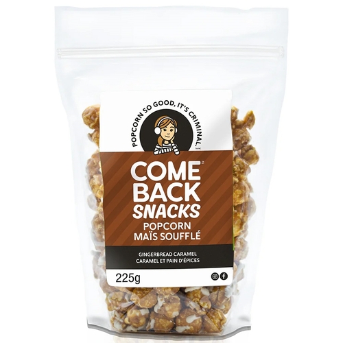 Comeback Snacks Popcorn - Gingerbread Caramel 225g, 1 Each