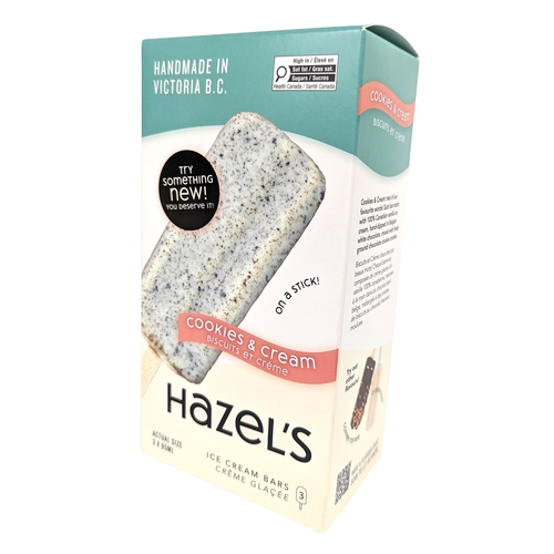 Hazel's - Ice Cream Bars - Cookies & Cream 3/95ml