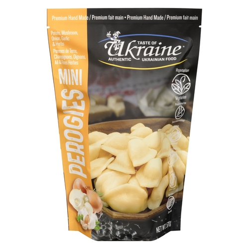 Taste of Ukraine - Mini Perogies - Potato, Mushroom, Onion, Garlic & Herbs 570g