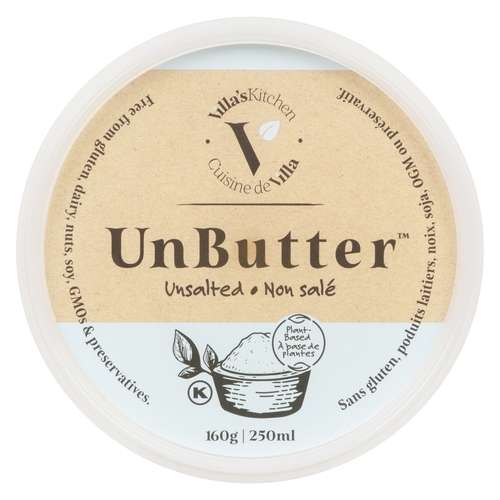 Villa's Kitchen Unbutter - Unsalted 160g, 1 Each