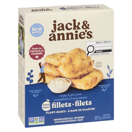 Jack & Annie's Vegan Breaded Jackfruit Fillets - Crispy & Fish-Free 227g, 1 Each