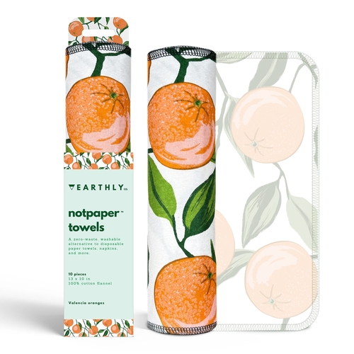 Earthly Co. - Notpaper Towels - Valencia Oranges 10pk, 1 Each