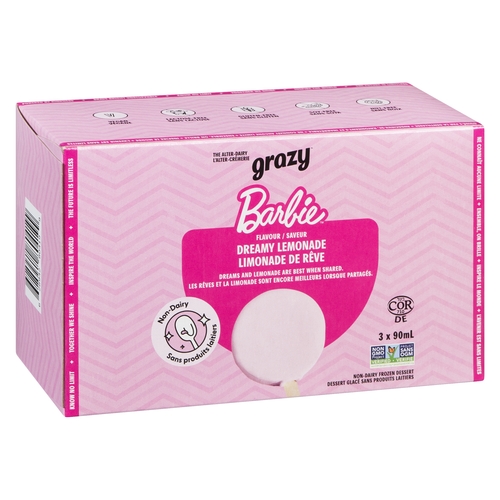 Grazy Non-Dairy Frozen Dessert - Dreamy Lemonade Barbie Flavour 3/270ml, 1 Each