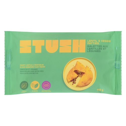 Stush - Lentil & Veggie Patties 115g, 1 Each
