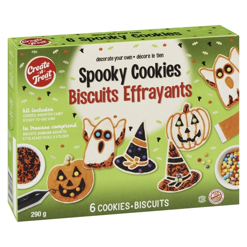 Create-A-Treat - Spooky Cookies Kit - 6 Cookies 290g, 1 Each