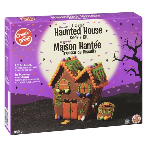 Create-A-Treat - E-Z Build Chocolate Haunted House Cookie Kit 850g, 1 Each