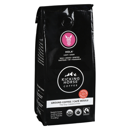 Kicking Horse Coffee - Organic - Ground Coffee - Hola - Light Roast 284g, 1 Each