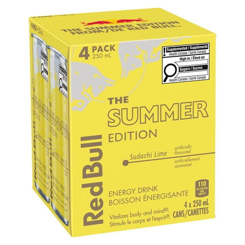 Red Bull Energy Drink - The Summer Edition - Sudachi Lime 4/250ml, 1 Each