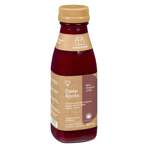 Greenhouse - Organic Raw Juice - Deep Roots 300ml, 1 Each