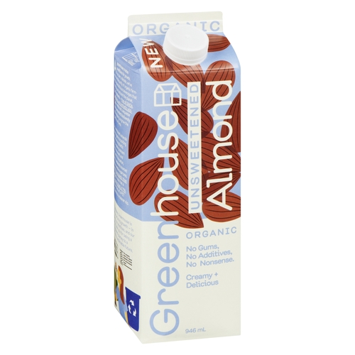 Greenhouse - Organic Almond - Unsweetened 946ml, 1 Each