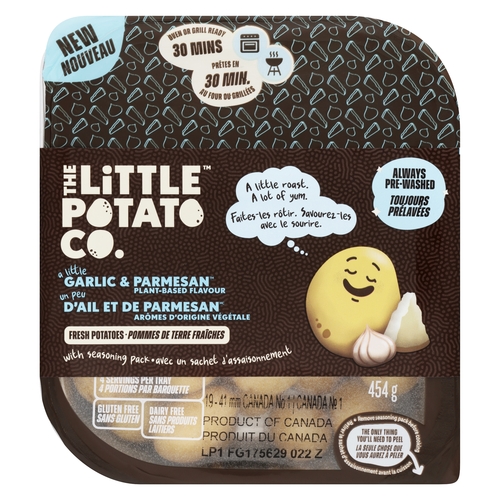 The Little Potato Co. - Fresh Potatoes - A Little Garlic & Plant-based Flavour Parmesan with Seasoning Pack 1lb, 1 Each