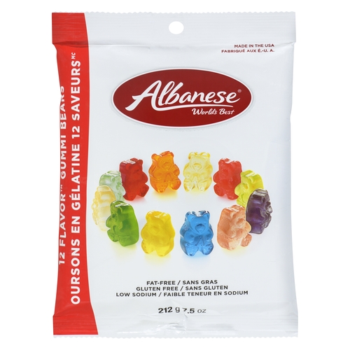 Albanese - 12 Flavour Gummi Bears 212g, 1 Each