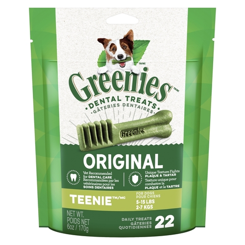 Greenies - Dental Treats - Original - Teenie For Dogs 5-15lb 22's 170.01g, 1 Each