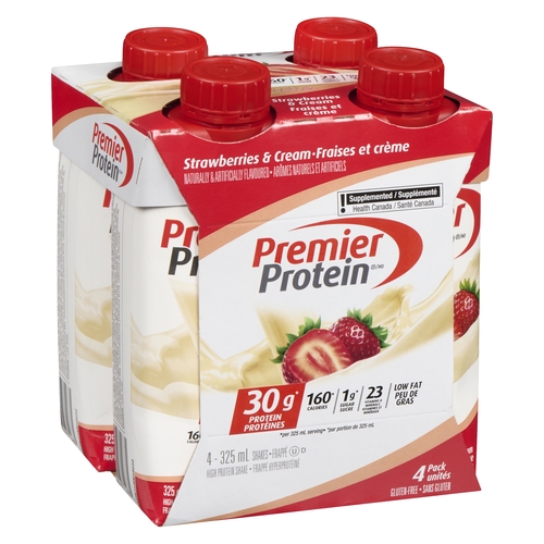 Premier Protein - High Protein Shakes - Strawberries & Cream 4/325ml, 1 Each