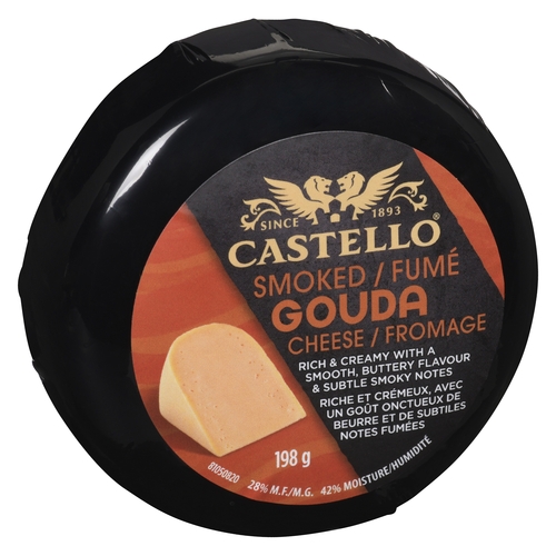 Castello - Smoked Gouda Cheese 28% m.f. 198g, 1 Each