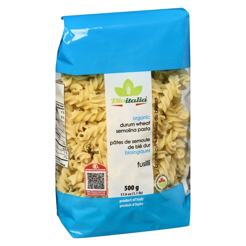 Bioitalia - Organic Durum Wheat Semolina Pasta - Fusilli 500g, 1 Each