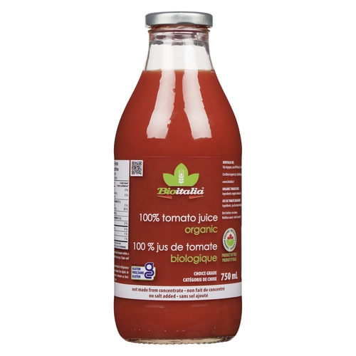 Bioitalia - Organic 100% Tomato Juice - Not From Concentrate 750ml, 1 Each