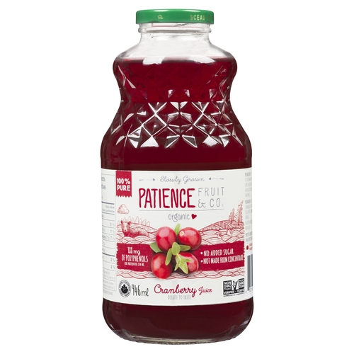 Patience Fruit & Co - Organic Cranberry Juice 946ml