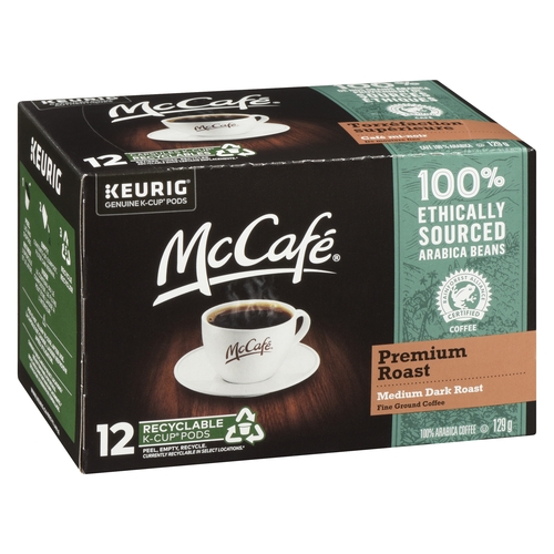 McCafe - K-Cup Premium Medium Dark Roast Fine Ground Coffee 12pk, 1 Each