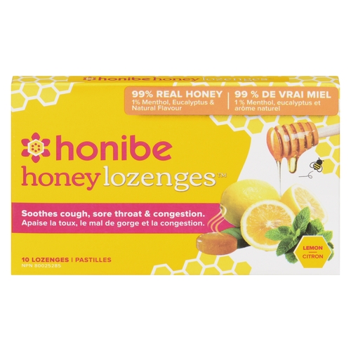 Honibe - Honey Lozenges - Lemon 10s