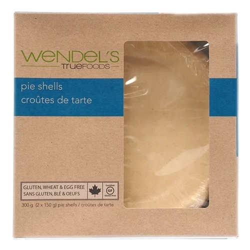 Wendel's True Foods - Pie Shells - Gluten Free 8" 2's 300g, 1 Each
