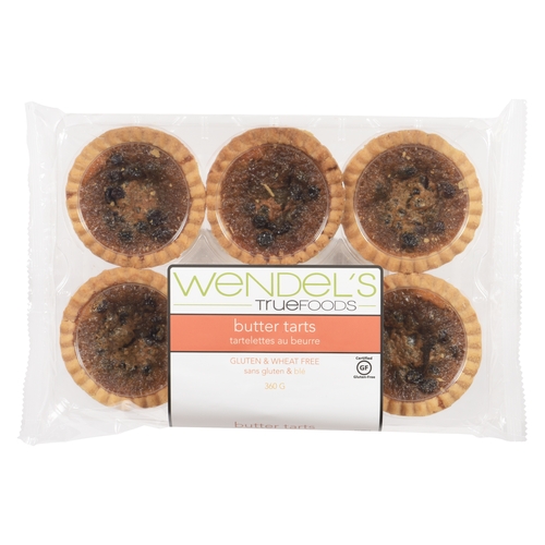 Wendel's True Foods - Butter Tarts - Gluten & Wheat Free 6's 240g, 1 Each