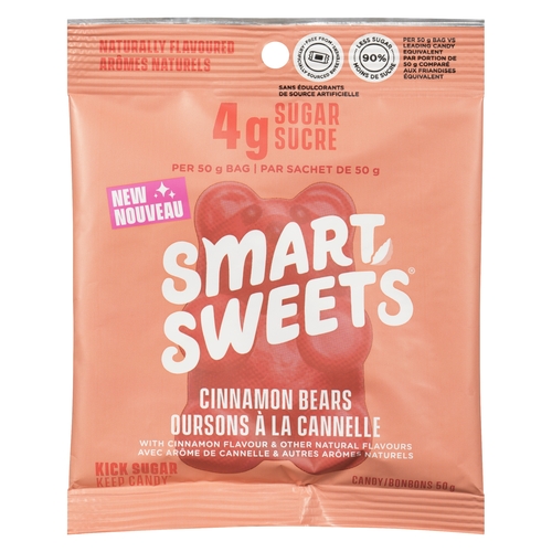 SmartSweets - Gummy Candy - Cinnamon Bears 50g, 1 Each