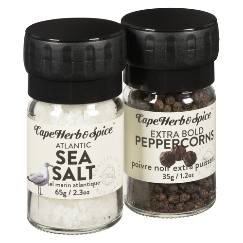 Cape Herb & Spice - Atlantic Sea Salt & Extra Bold Peppercorns Set 100g, 1 Each