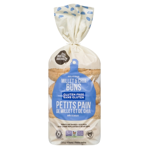 Little Northern Bakehouse Delicious Gluten Free Millet & Chia Sandwich Buns 320g, 1 Each